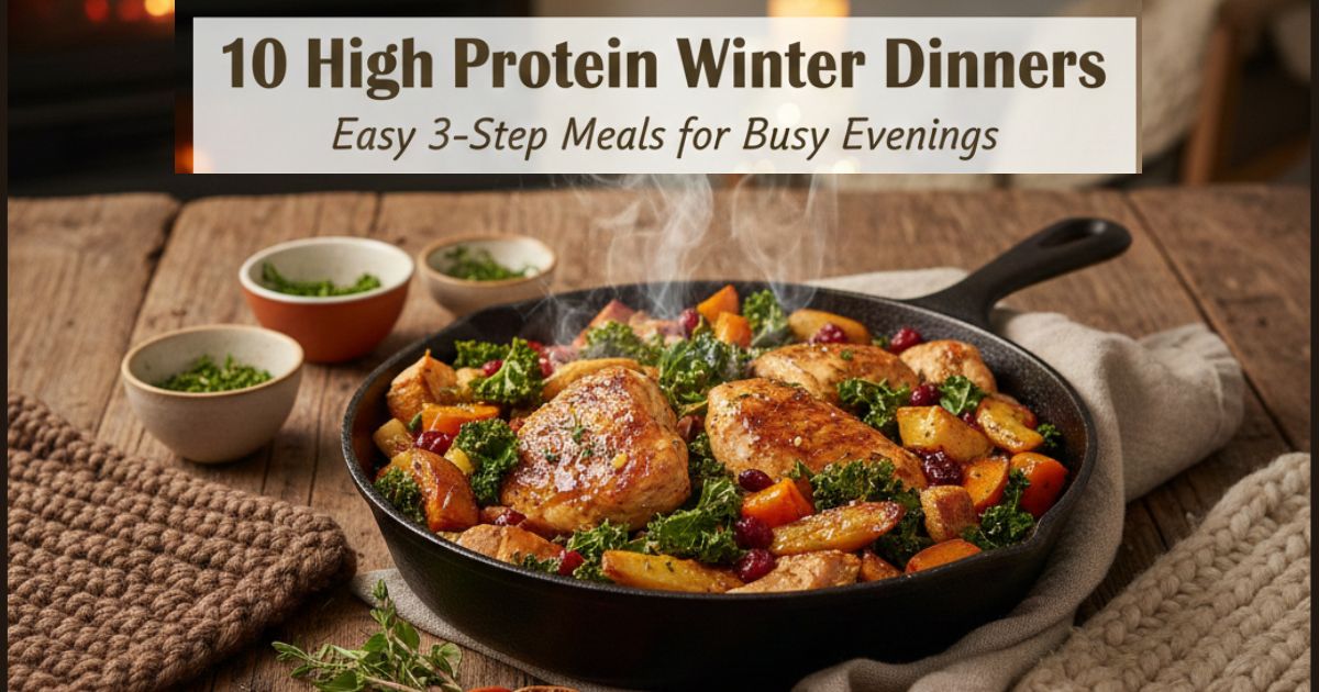 10 High Protein Winter Dinner Recipes (Easy 3-Step Meals for Busy Evenings)