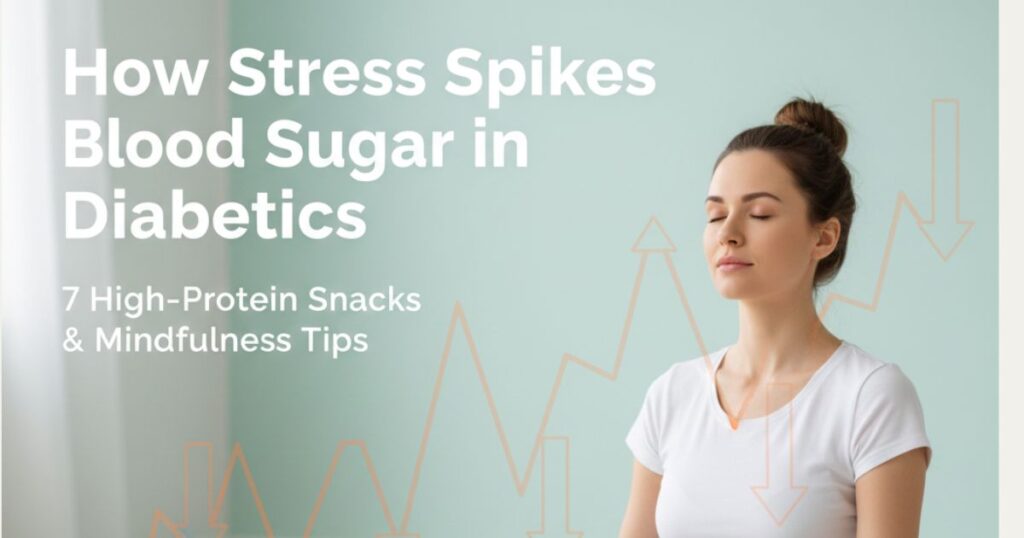 How Stress Spikes Cortisol Blood Sugar in Diabetics + 7 High-Protein Snacks & Mindfulness Tips