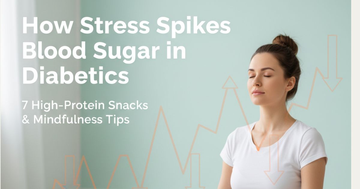 How Stress Spikes Cortisol Blood Sugar in Diabetics + 7 High-Protein Snacks & Mindfulness Tips