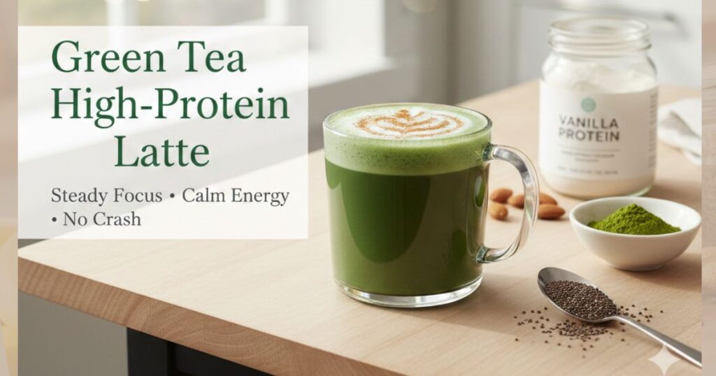 Green Tea High-Protein Latte for Steady Focus Without Energy Crashes
